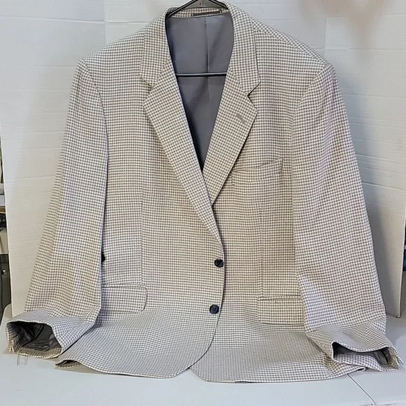 Blazer Jacket Jaeger Houndstooth Coat Vintage Jaeger Wool Blazer Coat